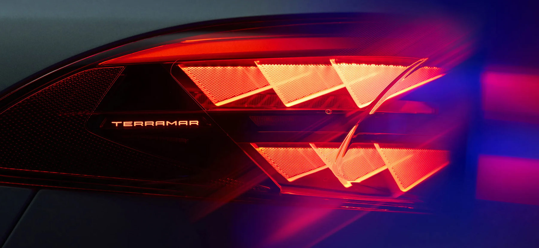 Close up shot of a CUPRA headlight